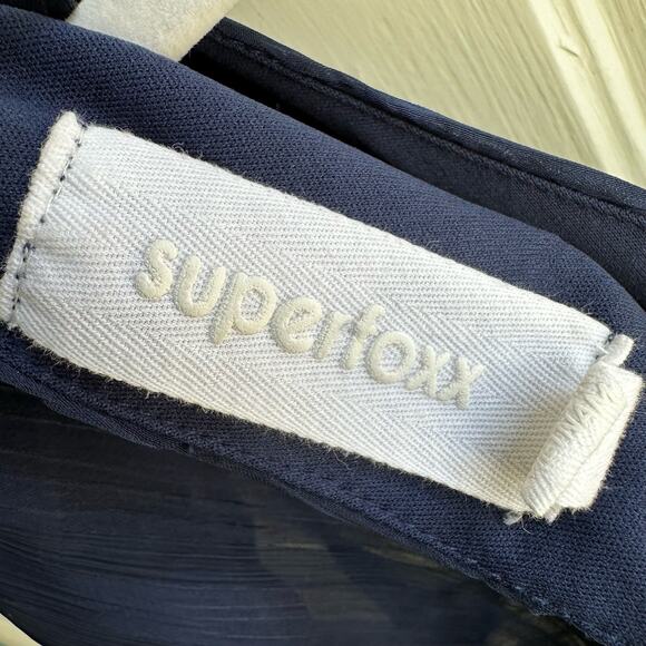 Superfoxx Sheer Stripe Superplice Midi Dress Navy - Picture 10 of 10